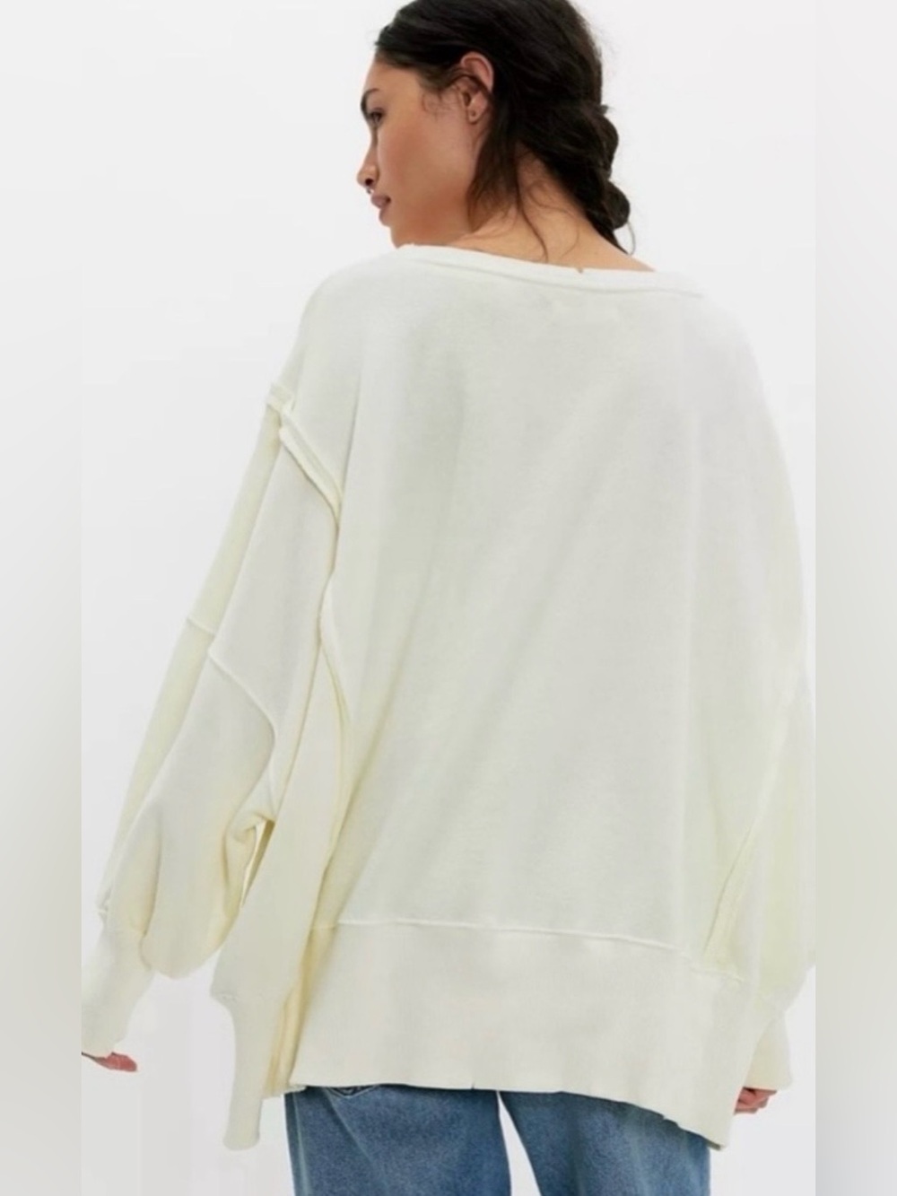 NEW Free People S We the Free Graphic Camden Pullover Mallard Combo Sweatshirt - Picture 2 of 9